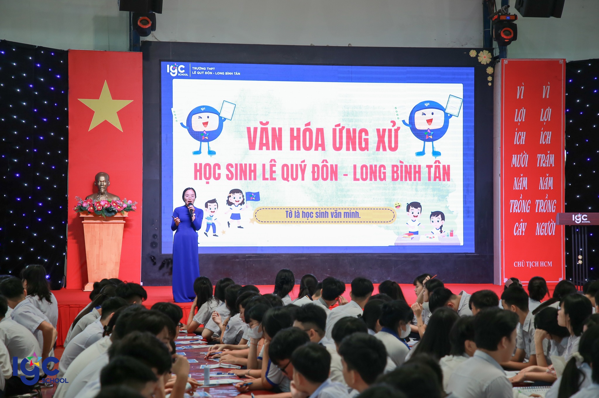 HỌC SINH LÊ QUÝ ĐÔN - LONG BÌNH TÂN ỨNG XỬ VĂN HOÁ - HÀNH ĐỘNG VĂN MINH